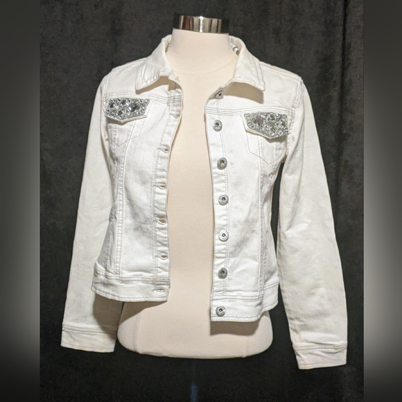 GUESS White Jacket- L (14) - Picture 1 of 7